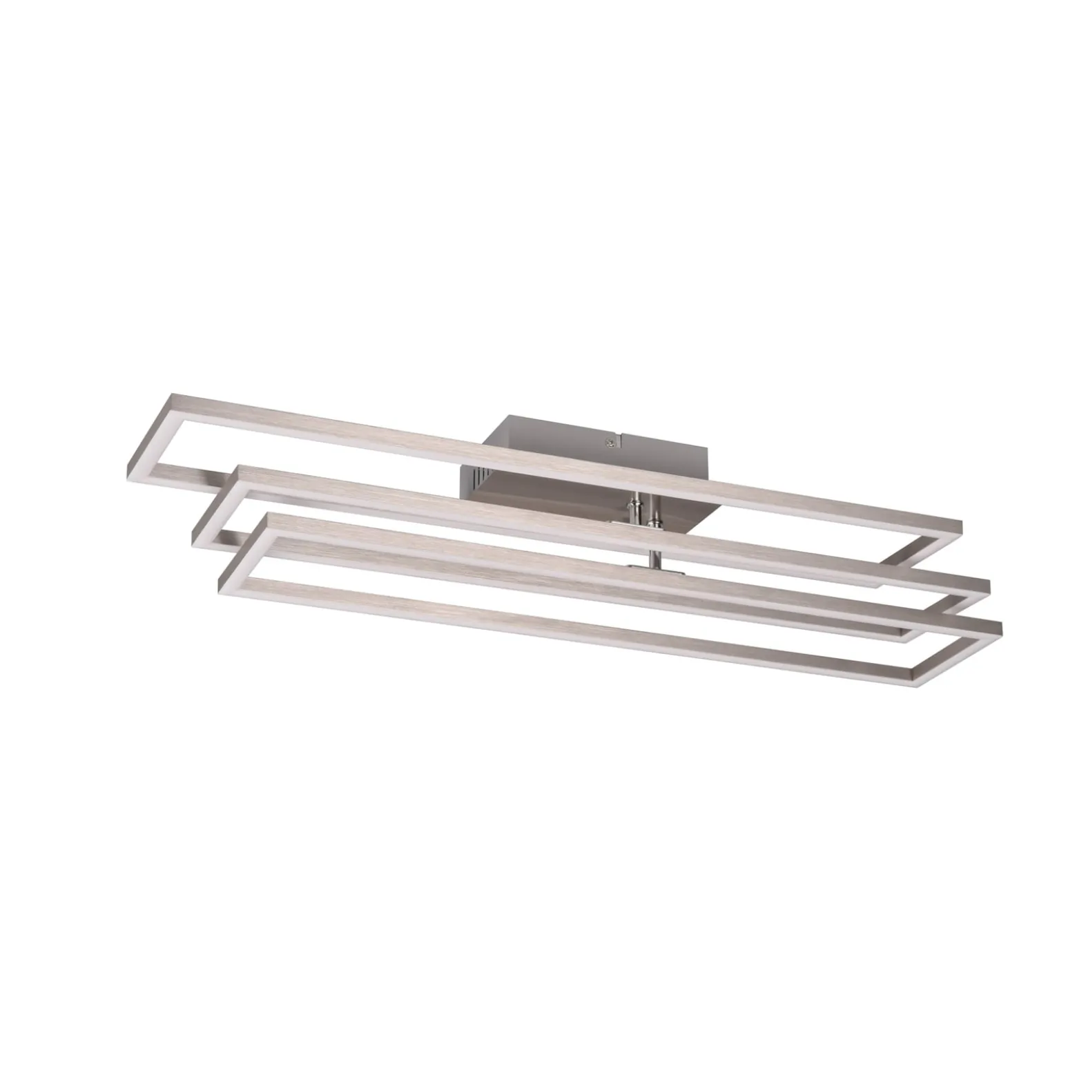 LED-Deckenlampe Corso dreiflammig, nickel matt