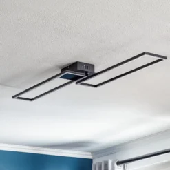 LED-Deckenlampe Frame, Fernbedienung, schwarz