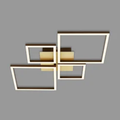 LED-Deckenlampe Frame, gold, dimmbar, 4-flammig