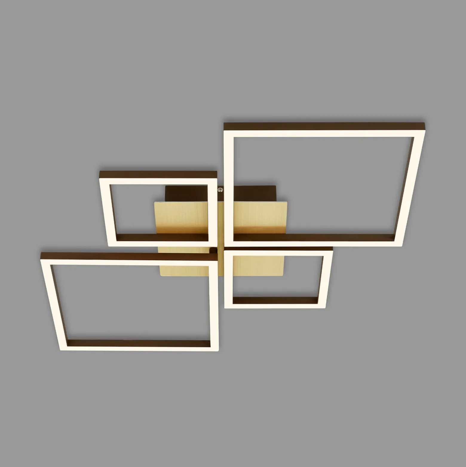 LED-Deckenlampe Frame, gold, dimmbar, 4-flammig
