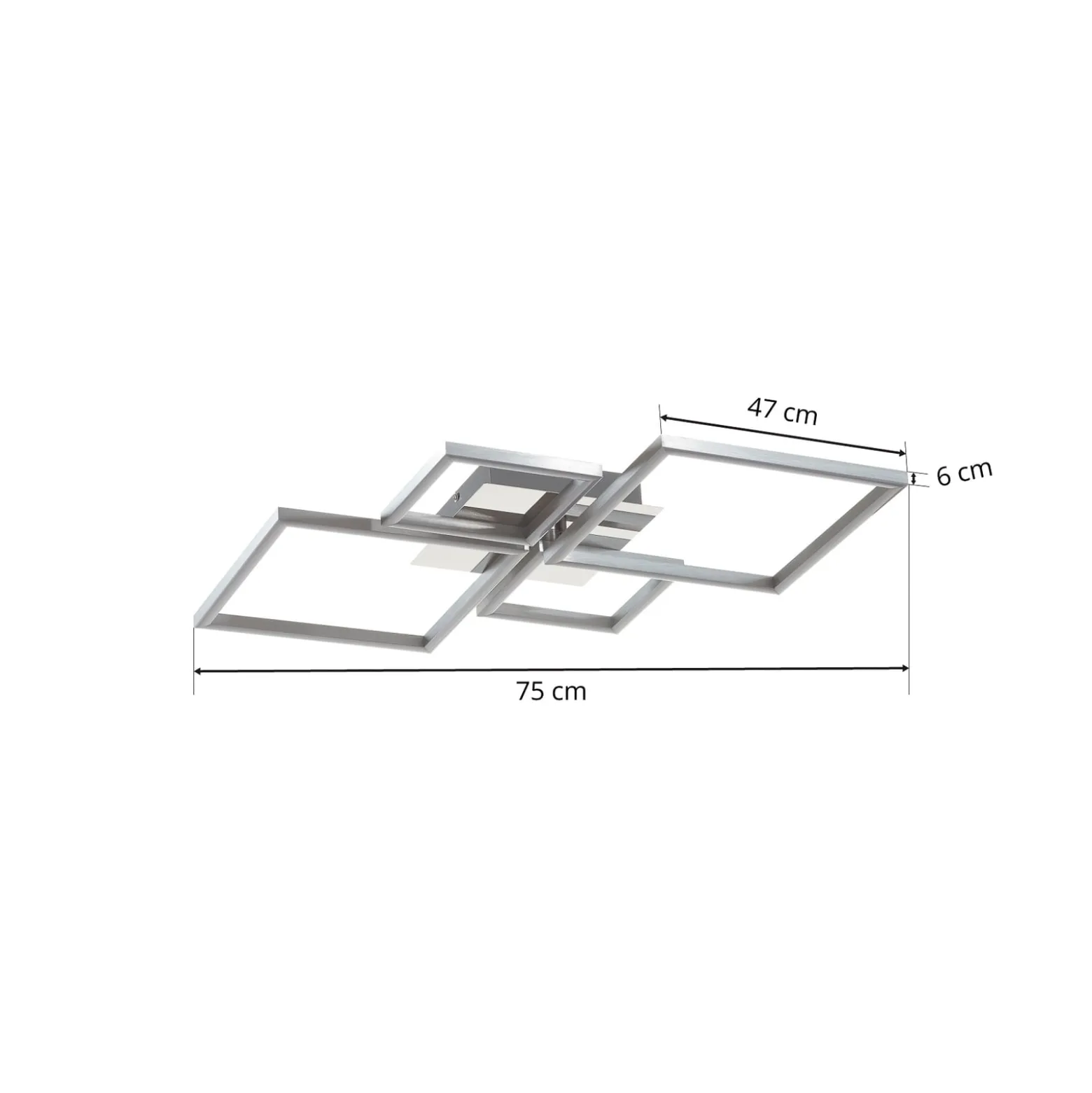 LED-Deckenlampe Frame, per Wandschalter dimmbar