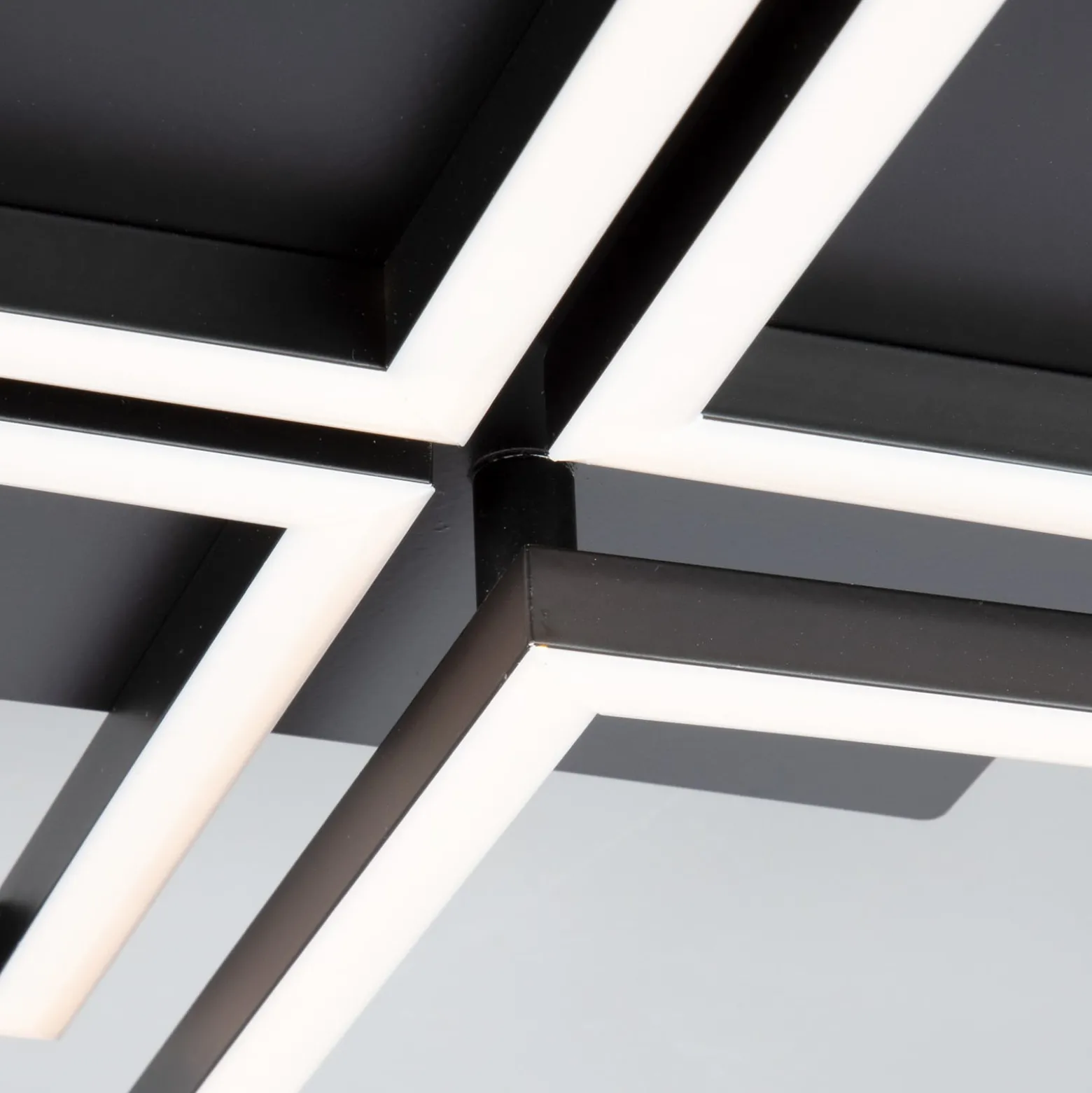 LED-Deckenlampe Frame, Step dim, 4-flammig schwarz