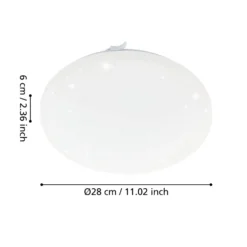 LED-Deckenlampe Frania-S m. Kristalleffekt Ø28cm