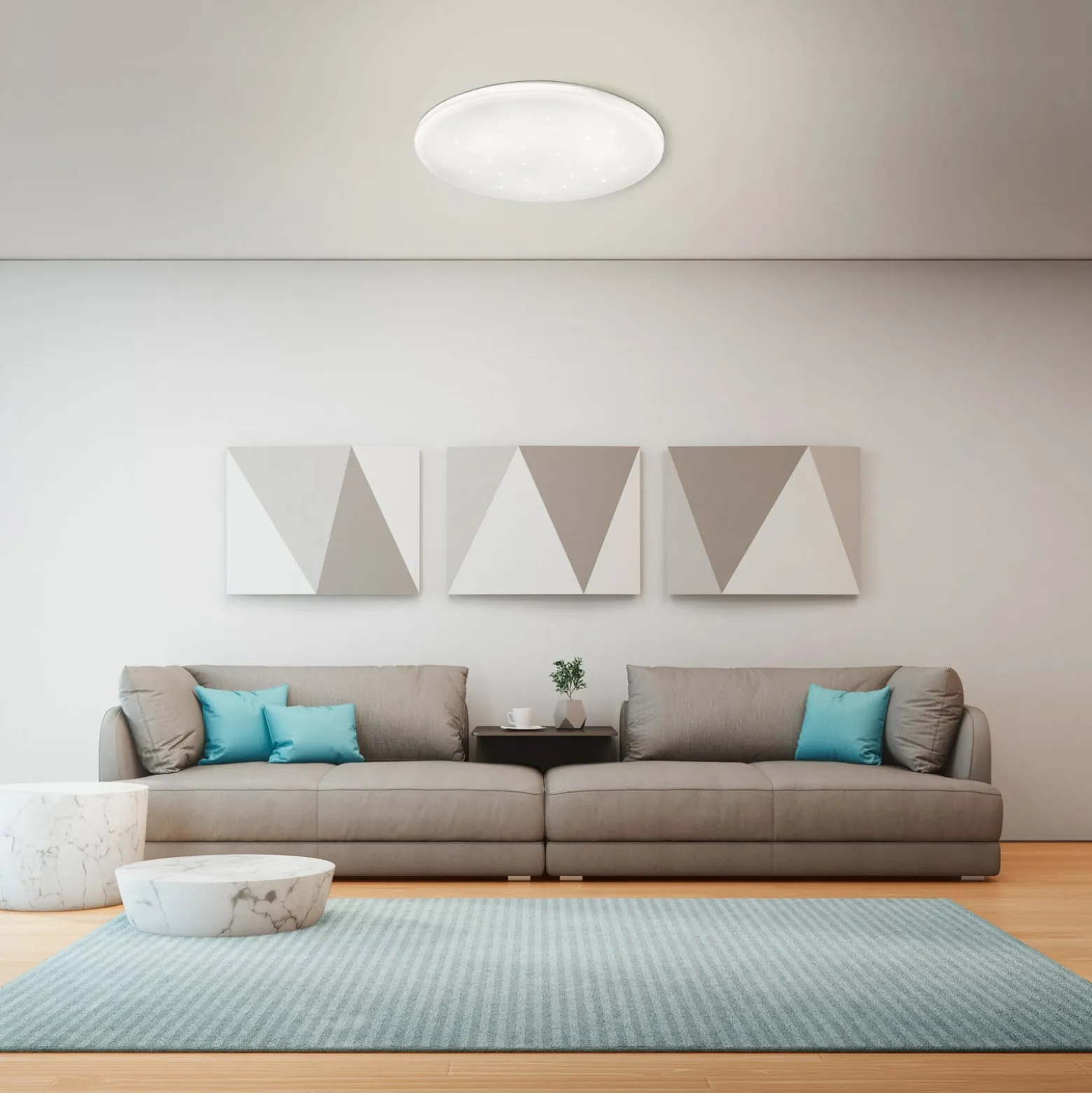 LED-Deckenlampe Frania-S m. Kristalleffekt Ø33cm