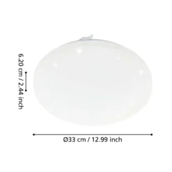 LED-Deckenlampe Frania-S m. Kristalleffekt Ø33cm