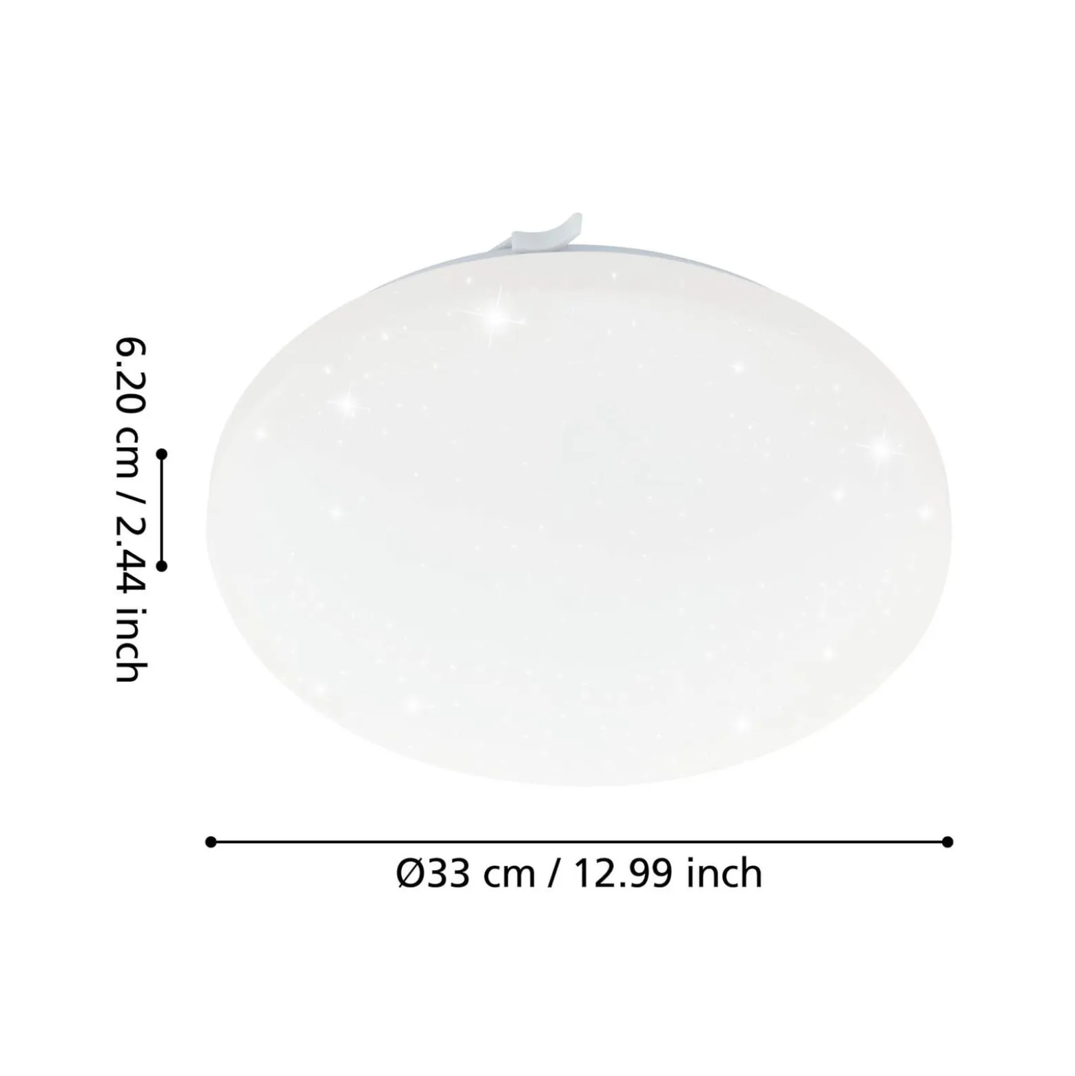LED-Deckenlampe Frania-S m. Kristalleffekt Ø33cm