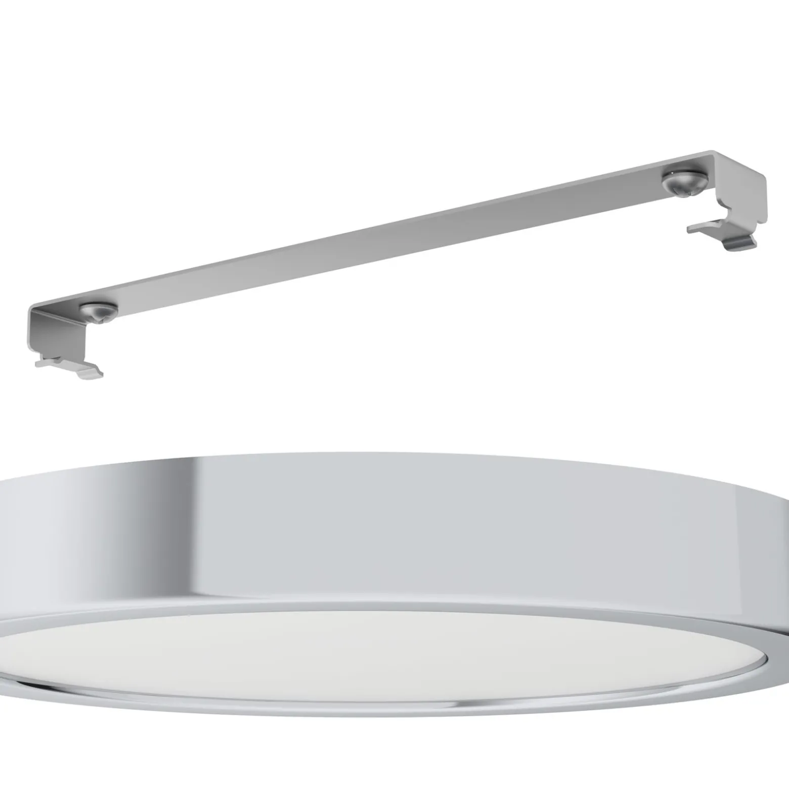 LED-Deckenlampe Fueva 5 IP44 3000K chrom Ø21cm