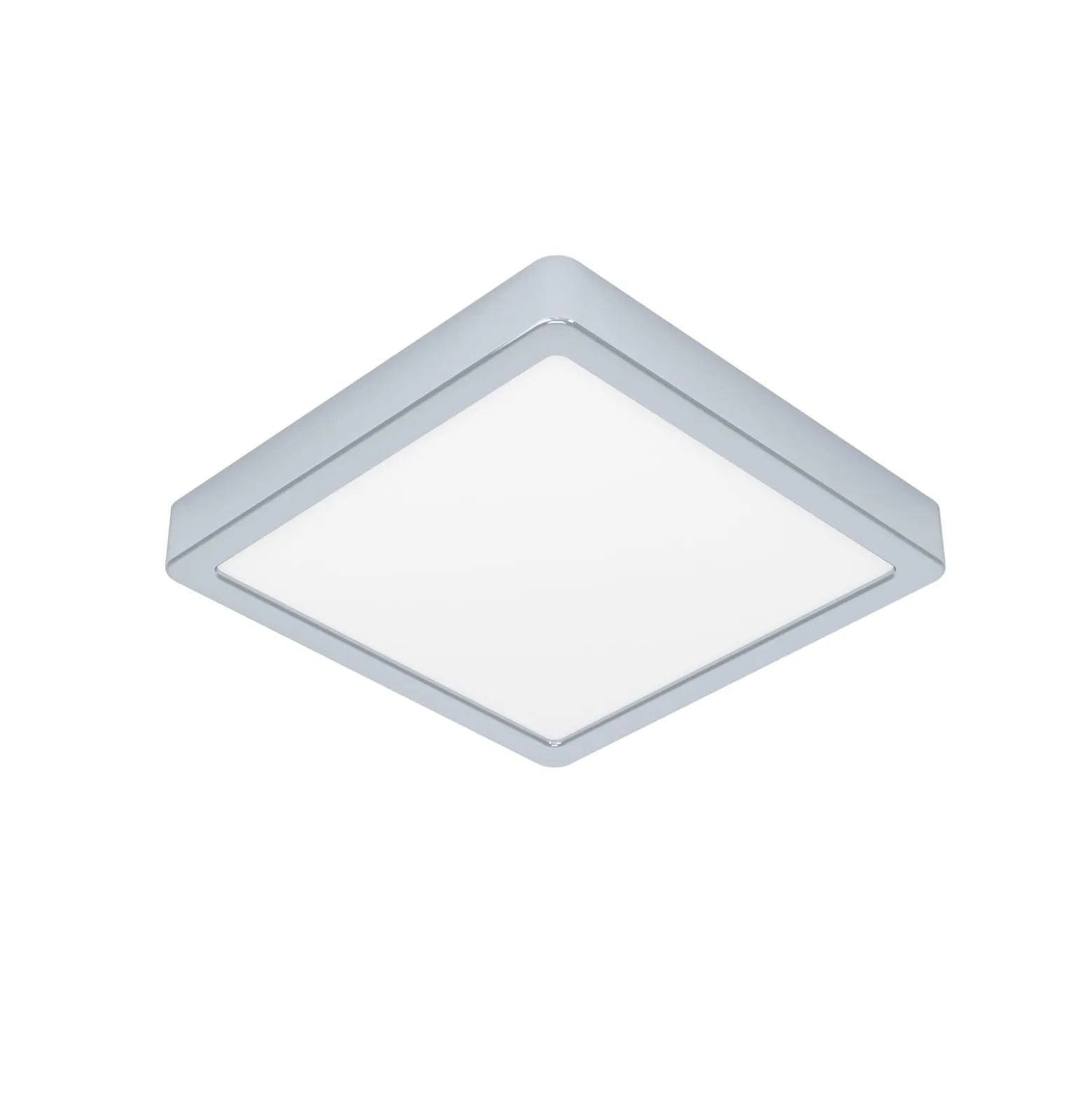 LED-Deckenlampe Fueva 5 IP44 3000K chrom 21x21cm