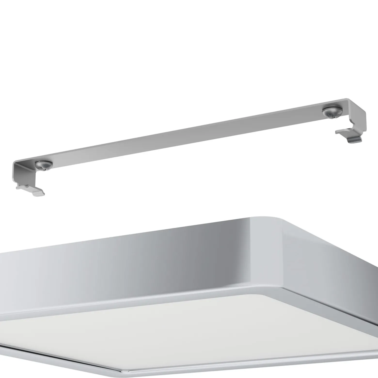 LED-Deckenlampe Fueva 5 IP44 3000K chrom 21x21cm