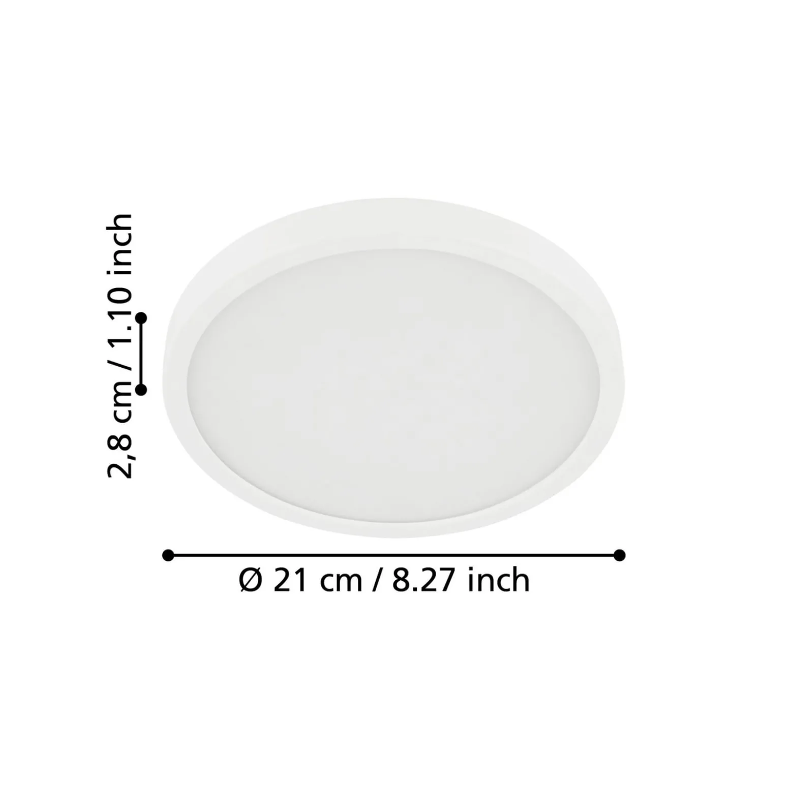 LED-Deckenlampe Fueva 5 IP44 3000K weiß Ø21cm