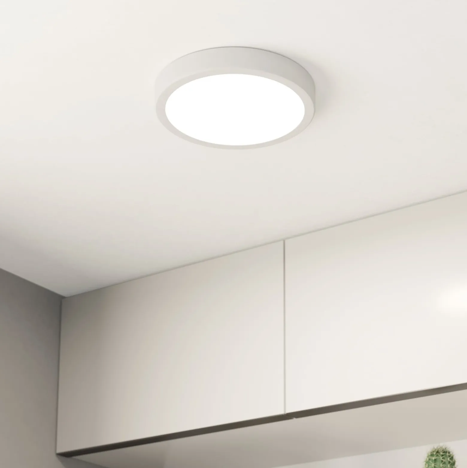 LED-Deckenlampe Fueva 5 IP44 3000K weiß Ø21cm
