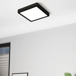 LED-Deckenlampe Fueva 5, IP20 schwarz 21x21cm