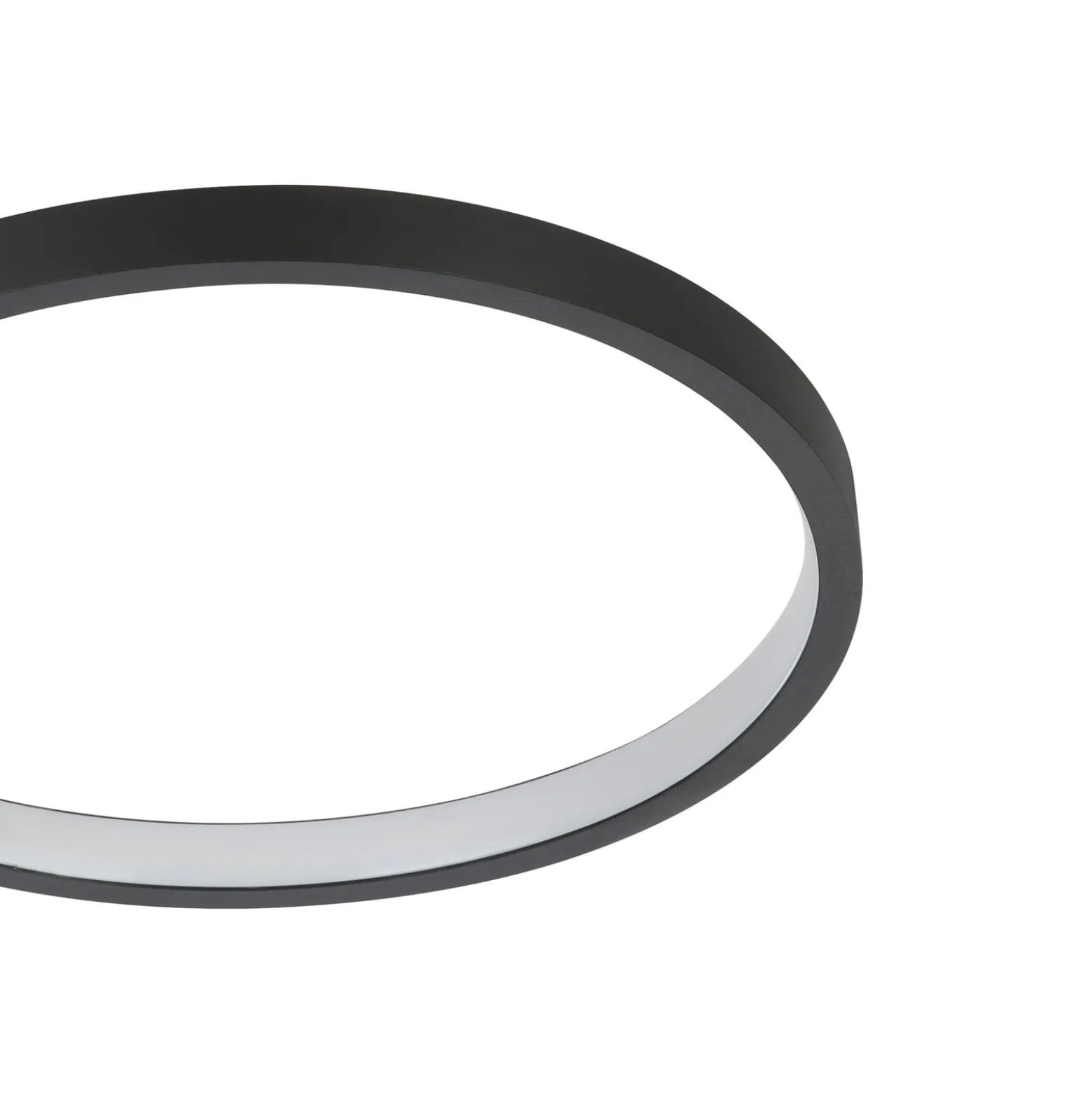 LED-Deckenlampe Gafares, schwarz Alu 41 cm Fernbedienung CCT