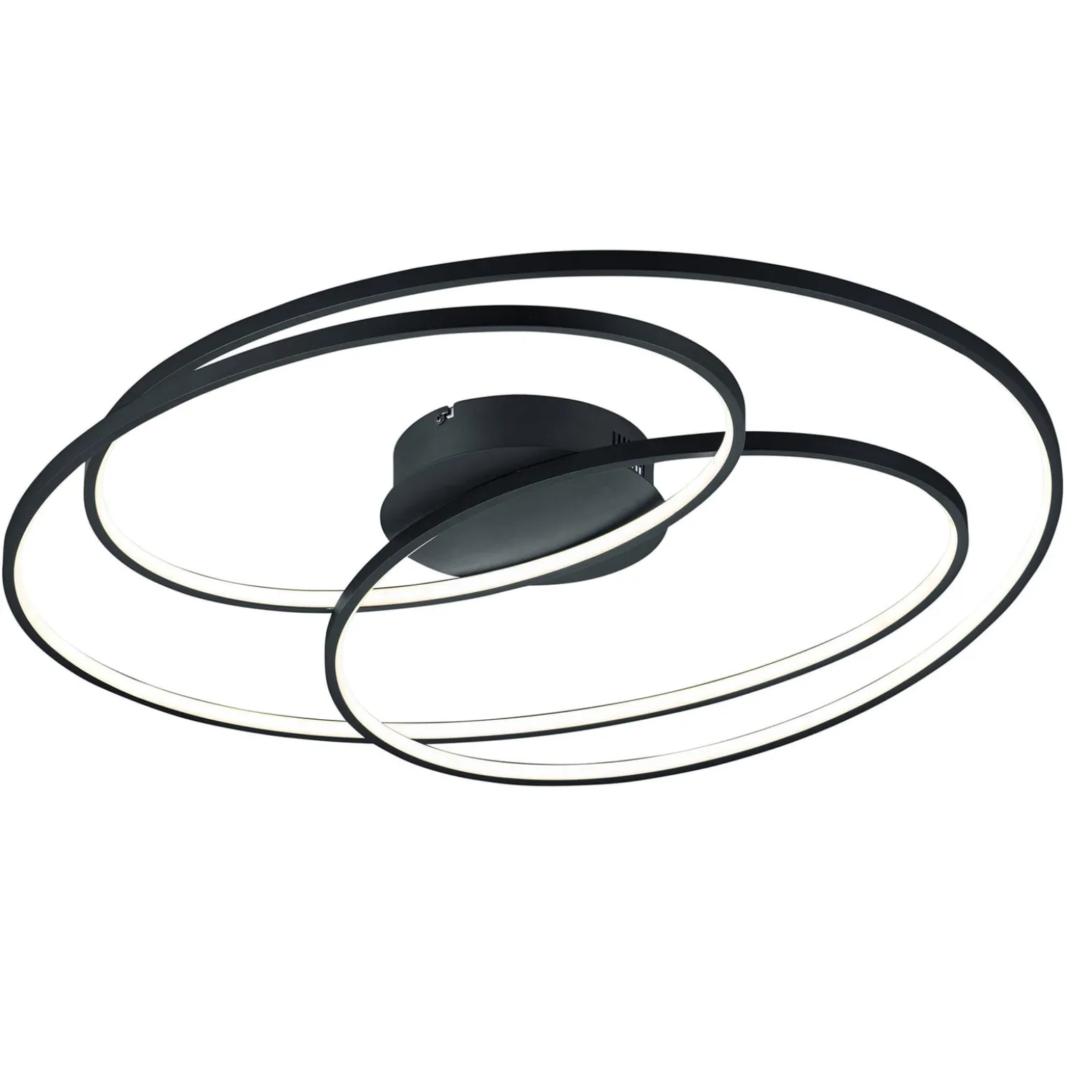 LED-Deckenlampe Gale, 80 cm, schwarz matt