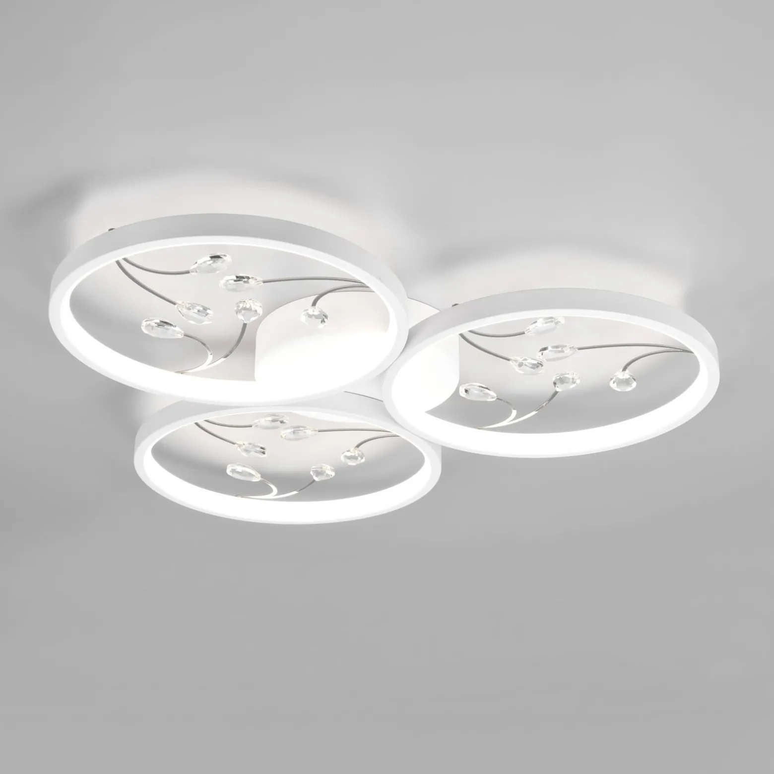 LED-Deckenlampe Groovy dreiflammig weiß 4.000K