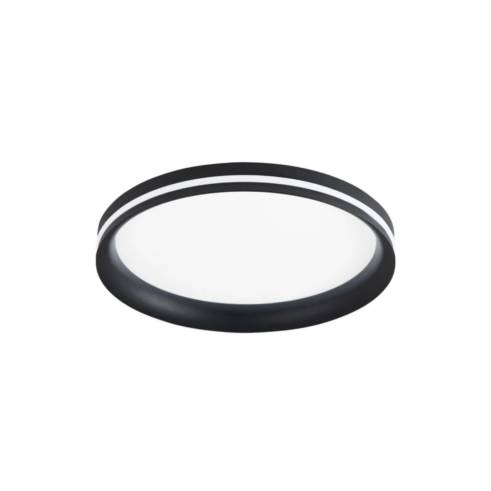 LED-Deckenlampe Isy, schwarz, Ø 35 cm, Metall, CCT, dimmbar