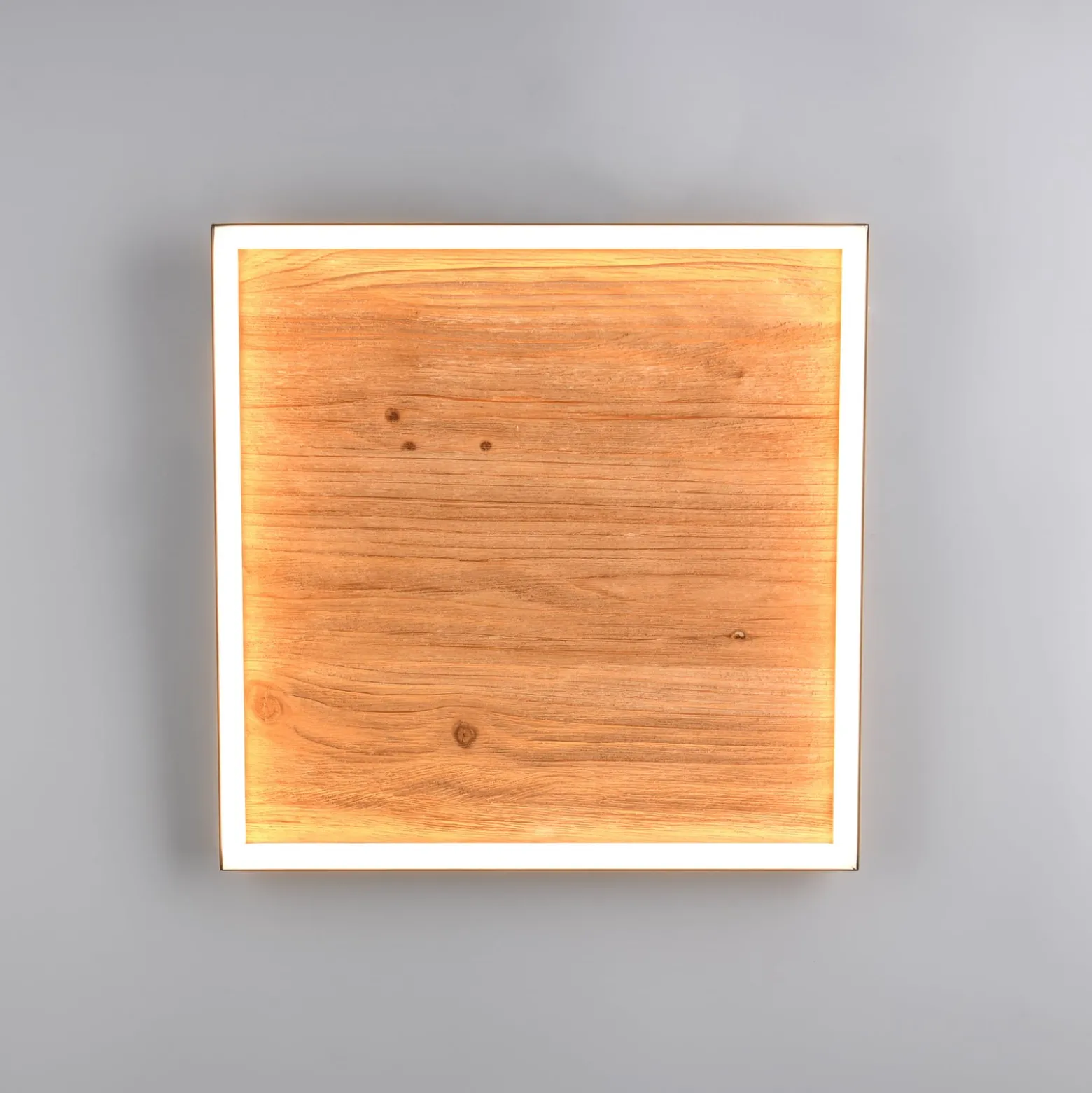 LED-Deckenlampe Kalea, Länge 45 cm, holzfarben, Holz