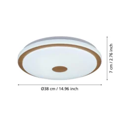 LED-Deckenlampe Lanciano 1 mit Fernbedienung Ø38cm