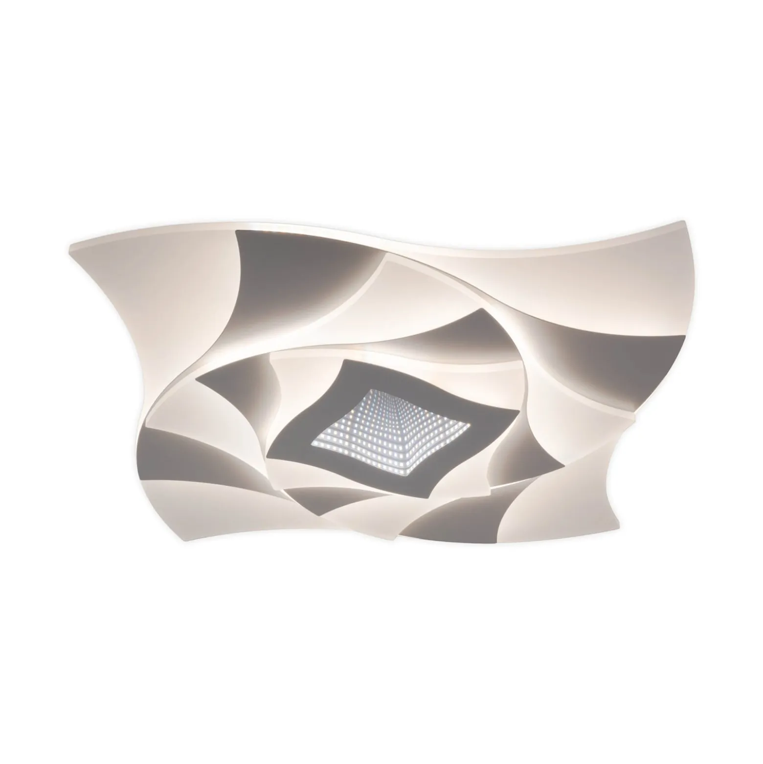 LED-Deckenlampe Liora, weiß, Metall, Länge 46 cm, CCT, 3D