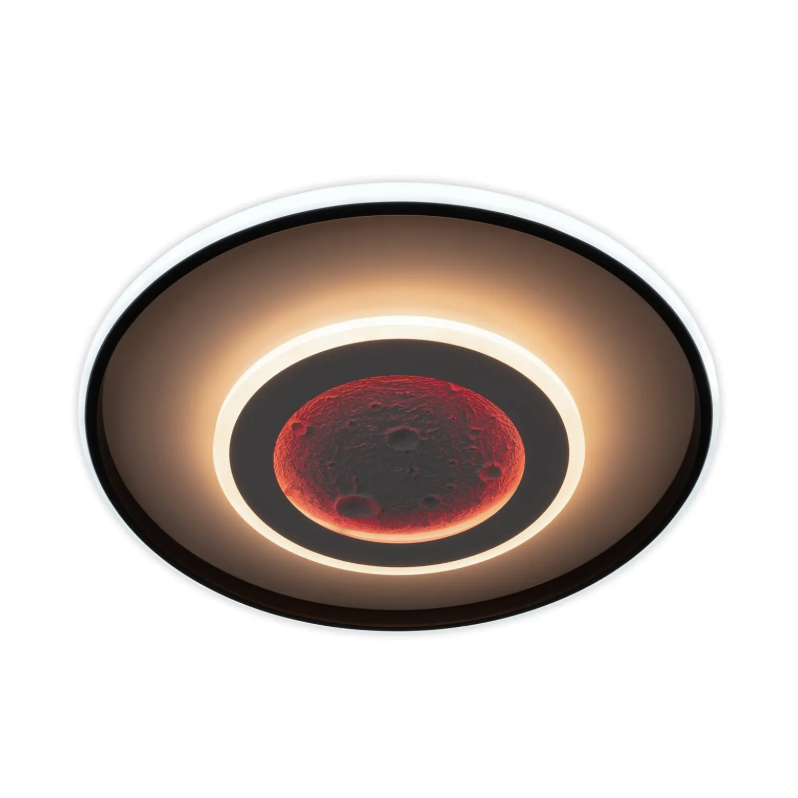LED-Deckenlampe Livana, weiß/schwarz, Ø 50 cm, CCT, dimmbar
