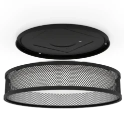 LED-Deckenlampe Luppineria Stahlgeflecht, schwarz