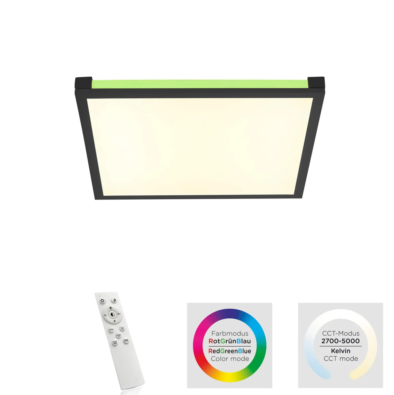 LED-Deckenlampe Mario 45x45cm, dimmbar, RGBW