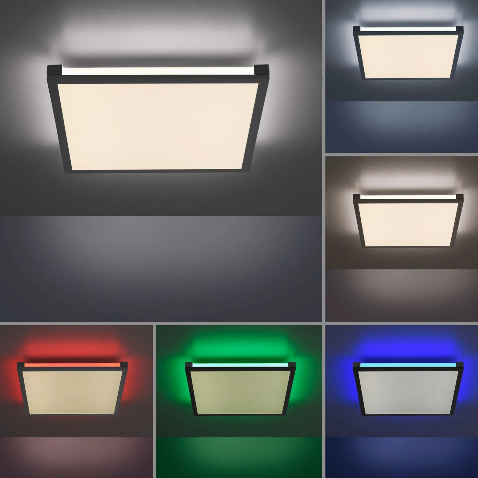 LED-Deckenlampe Mario 45x45cm, dimmbar, RGBW