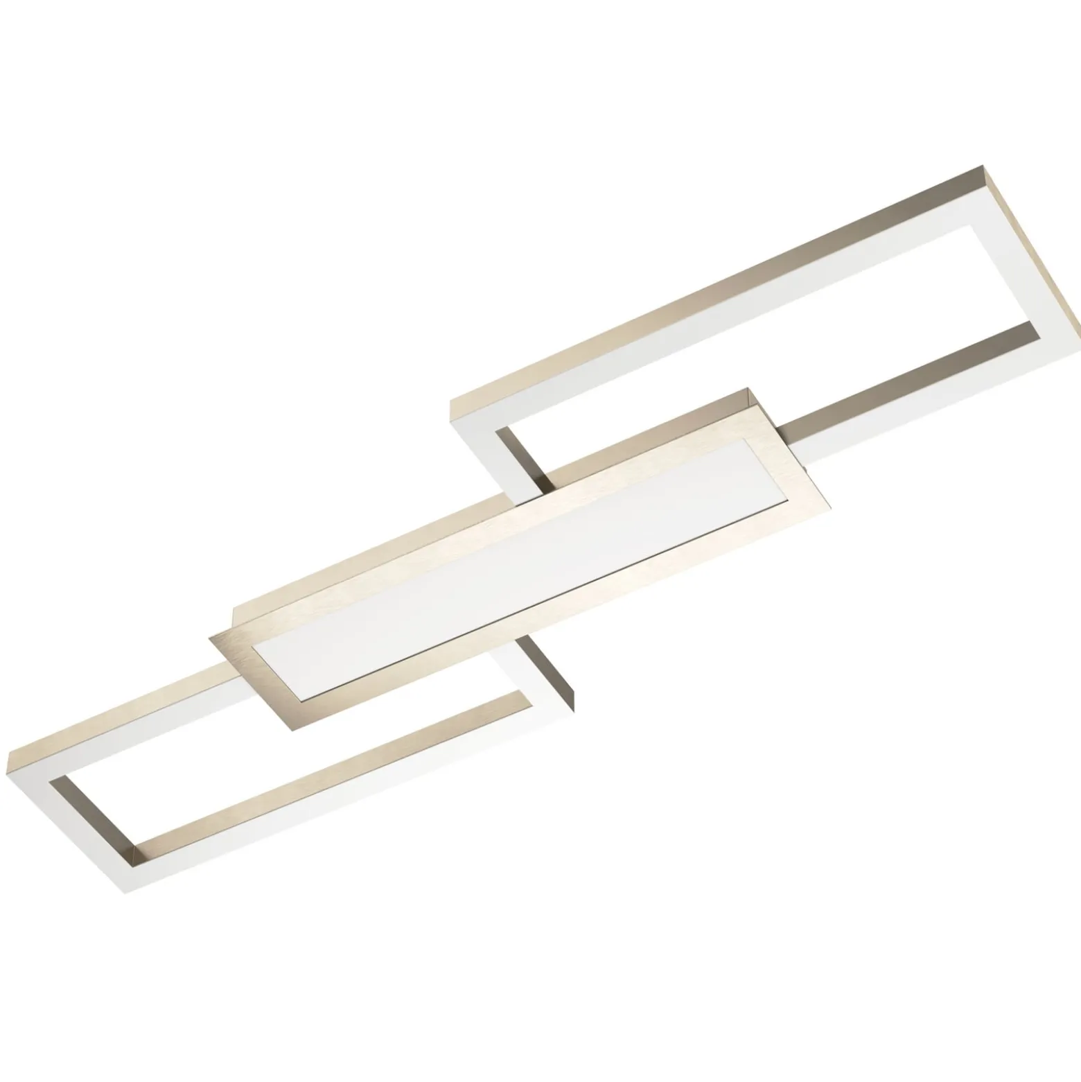 LED-Deckenlampe Monirote, nickel matt, Länge 78 cm, Alu, CCT