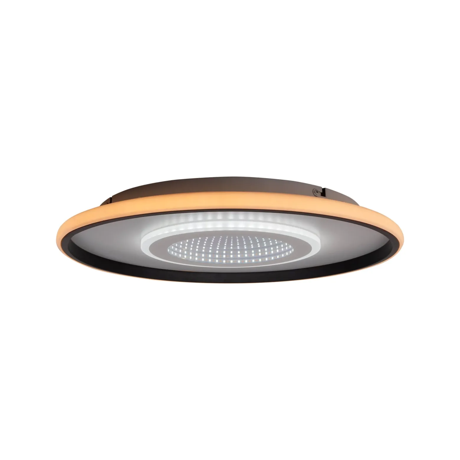 LED-Deckenlampe Redona, weiß/schwarz, Ø 50 cm, CCT, 3D