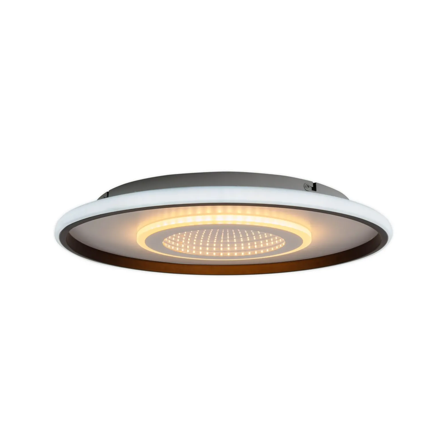 LED-Deckenlampe Redona, weiß/schwarz, Ø 50 cm, CCT, 3D