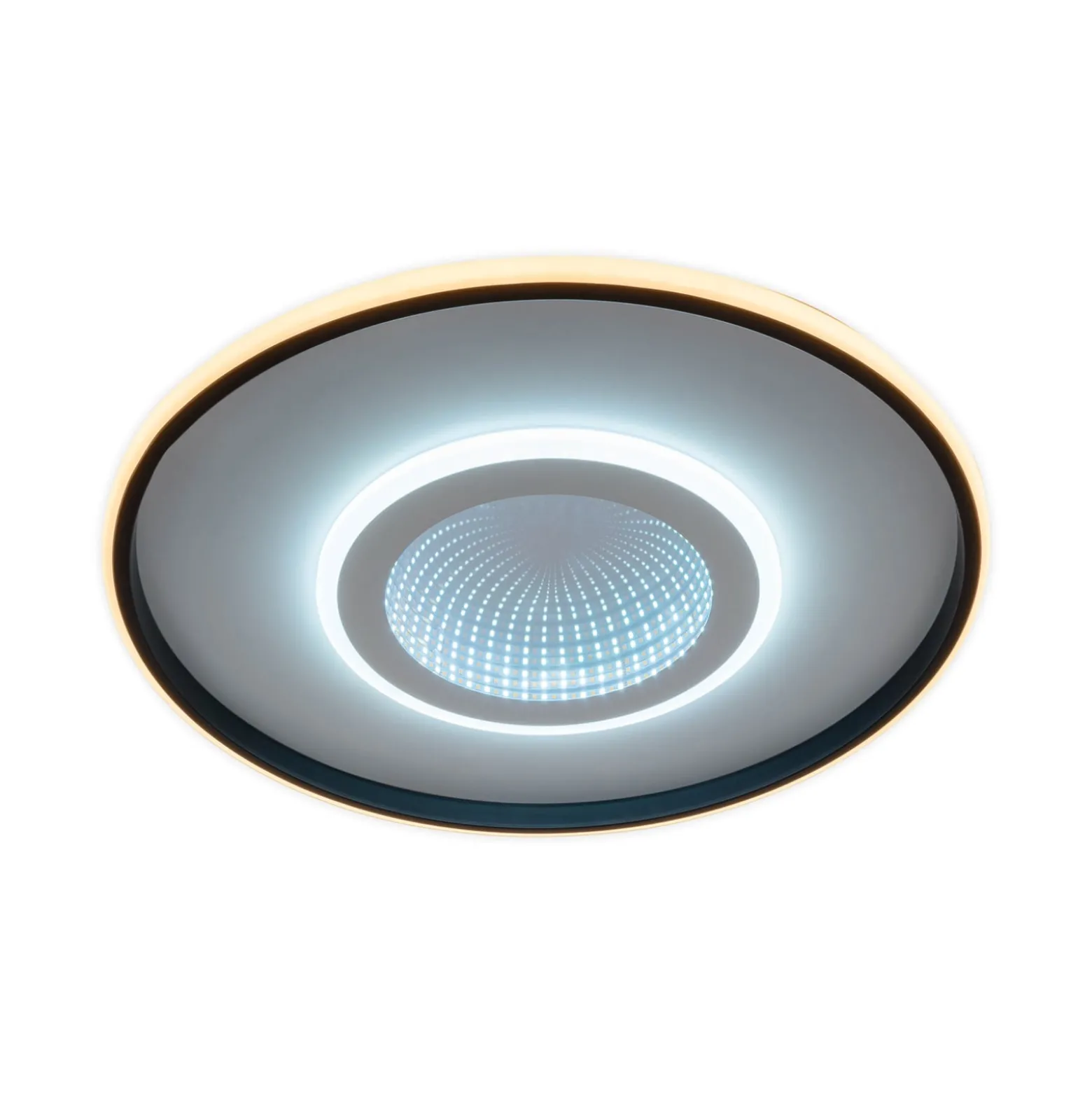 LED-Deckenlampe Redona, weiß/schwarz, Ø 50 cm, CCT, 3D