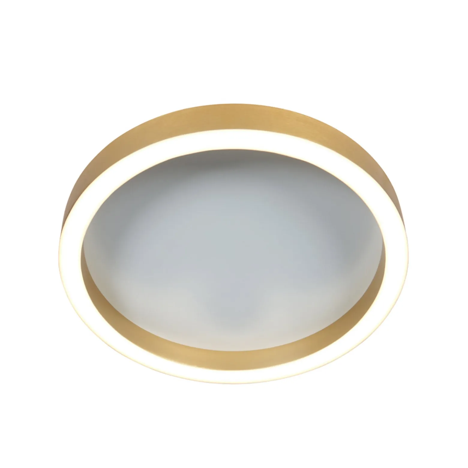 LED-Deckenlampe Ringlux goldfarben, Ø 30 cm, Metall, 2.700 K