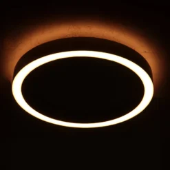 LED-Deckenlampe Ringlux goldfarben, Ø 30 cm, Metall, 2.700 K