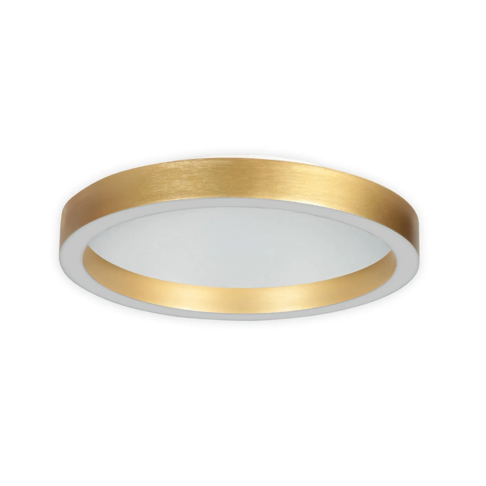 LED-Deckenlampe Ringlux goldfarben, Ø 40 cm, Metall, 2.700 K