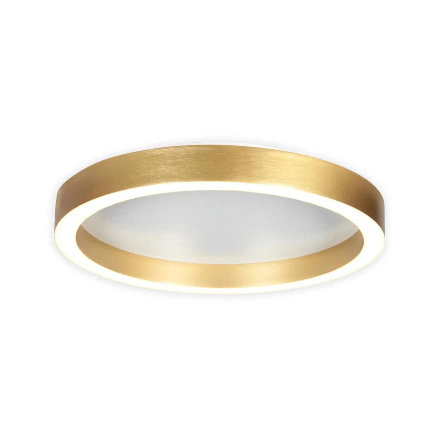 LED-Deckenlampe Ringlux goldfarben, Ø 40 cm, Metall, 2.700 K