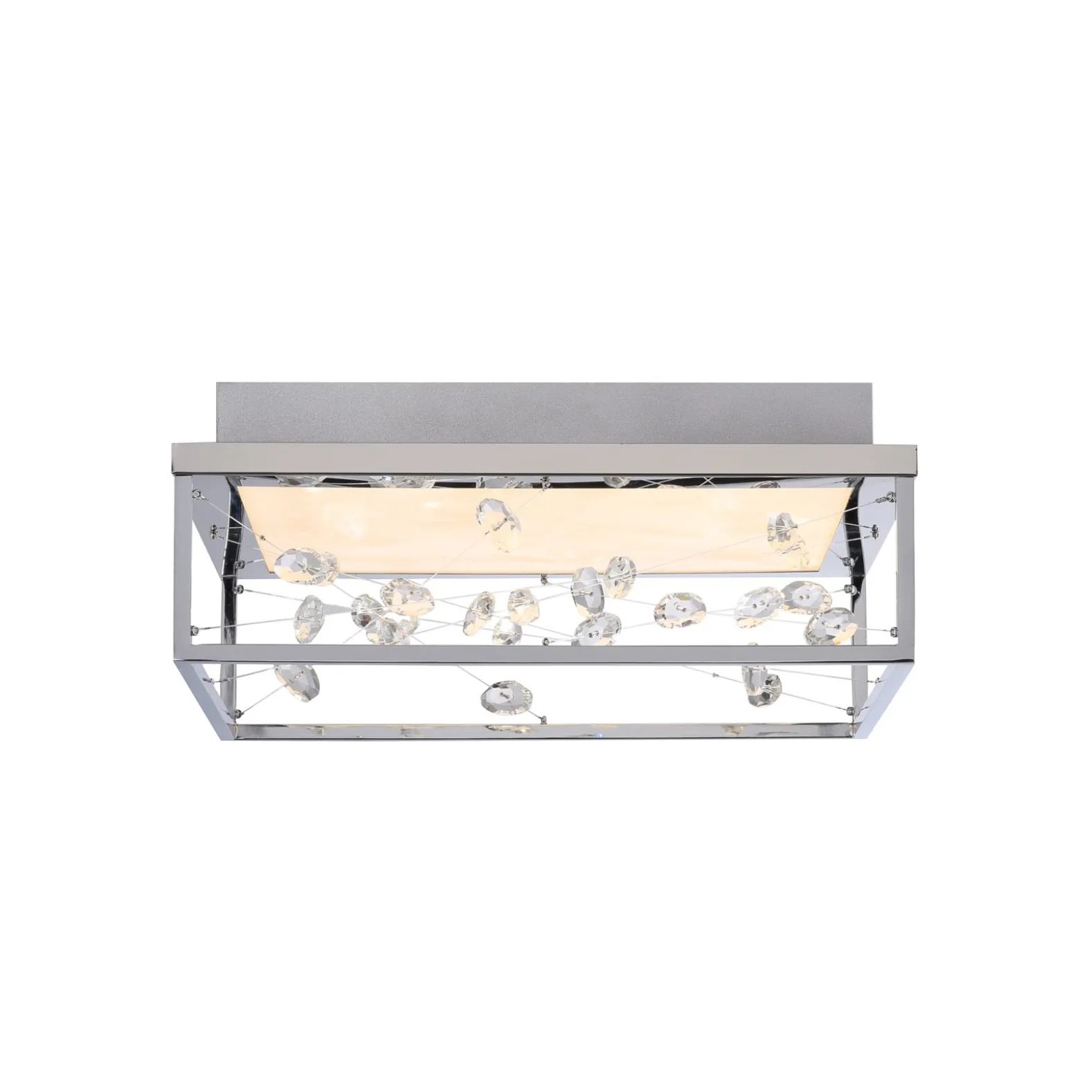 LED-Deckenlampe SKINA, chrom, 40 cm, CCT, dim, Fernbedienung