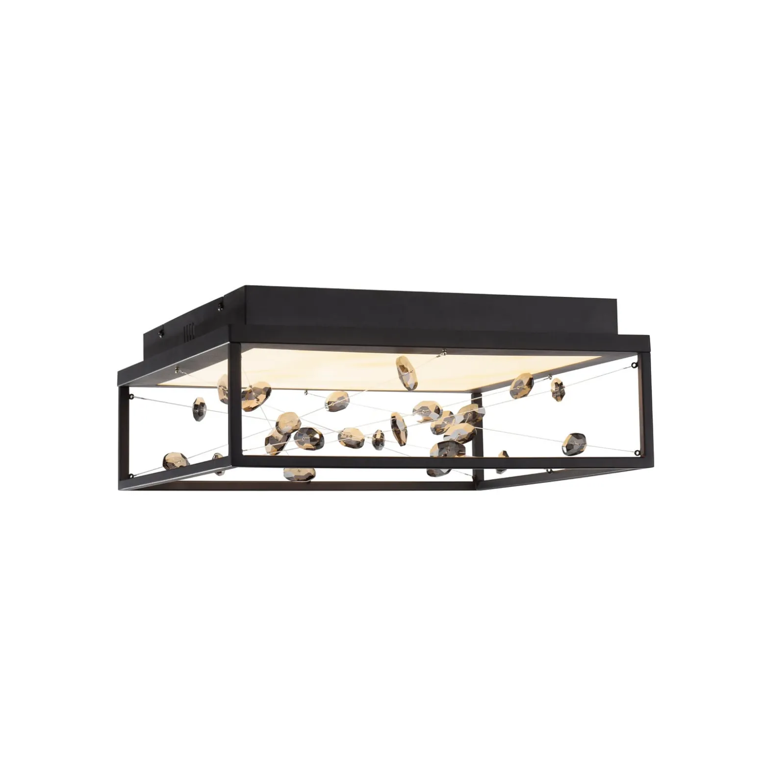 LED-Deckenlampe SKINA, schwarz, 40 cm, CCT dim Fernbedienung