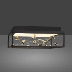 LED-Deckenlampe SKINA, schwarz, 40 cm, CCT dim Fernbedienung