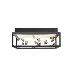 LED-Deckenlampe SKINA, schwarz, 40 cm, CCT dim Fernbedienung