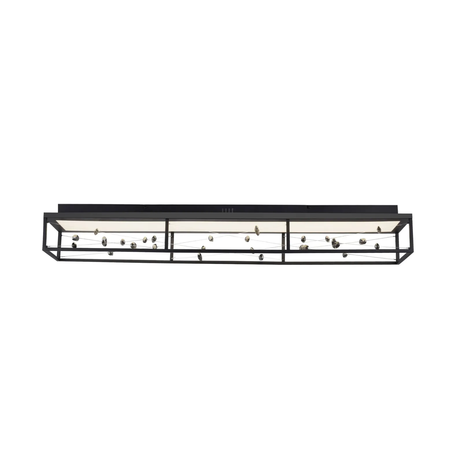LED-Deckenlampe SKINA, schwarz, 112 cm CCT dim Fernbedienung