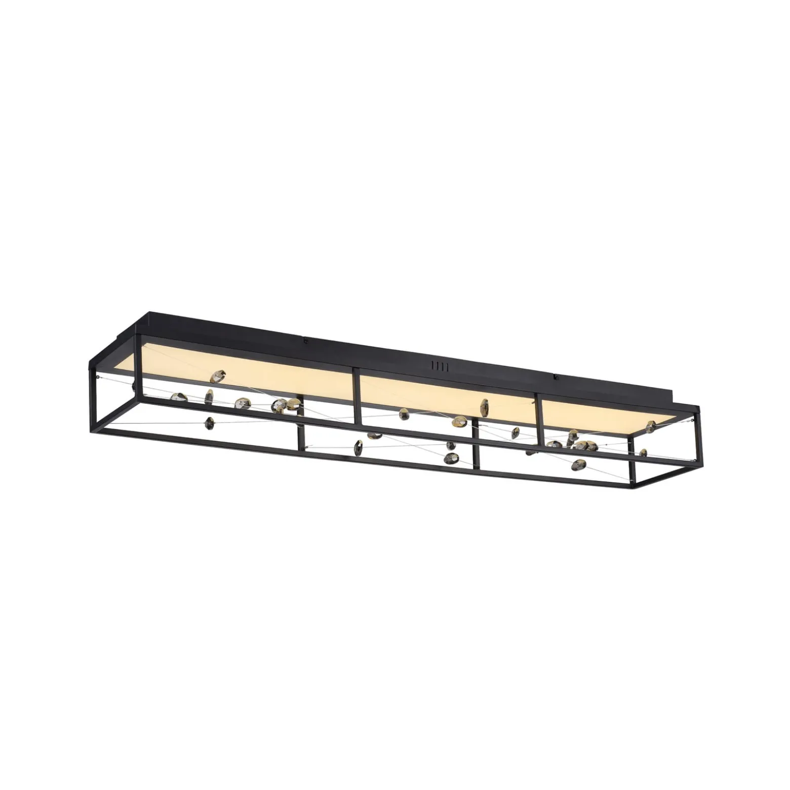 LED-Deckenlampe SKINA, schwarz, 112 cm CCT dim Fernbedienung