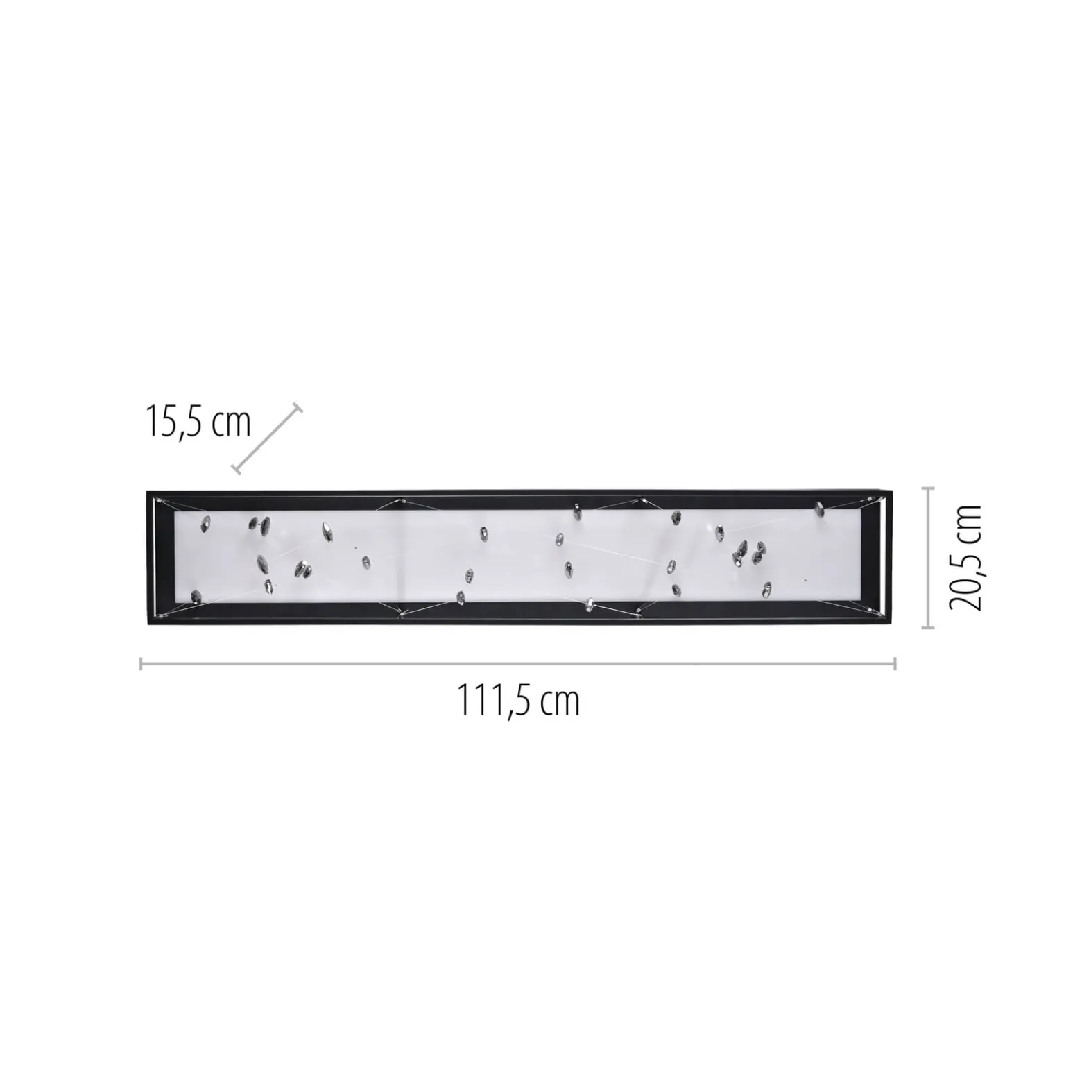 LED-Deckenlampe SKINA, schwarz, 112 cm CCT dim Fernbedienung