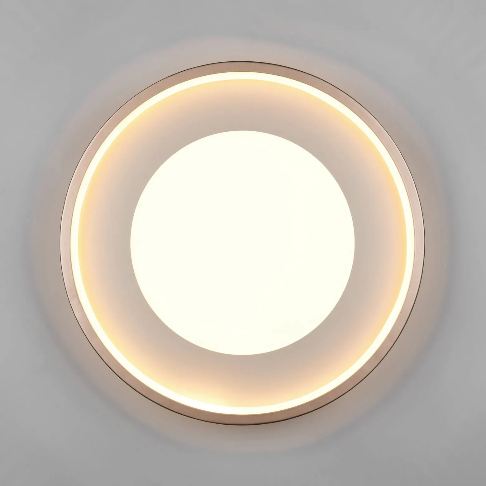 LED-Deckenlampe Solea, braun, Ø 40 cm, Kunststoff