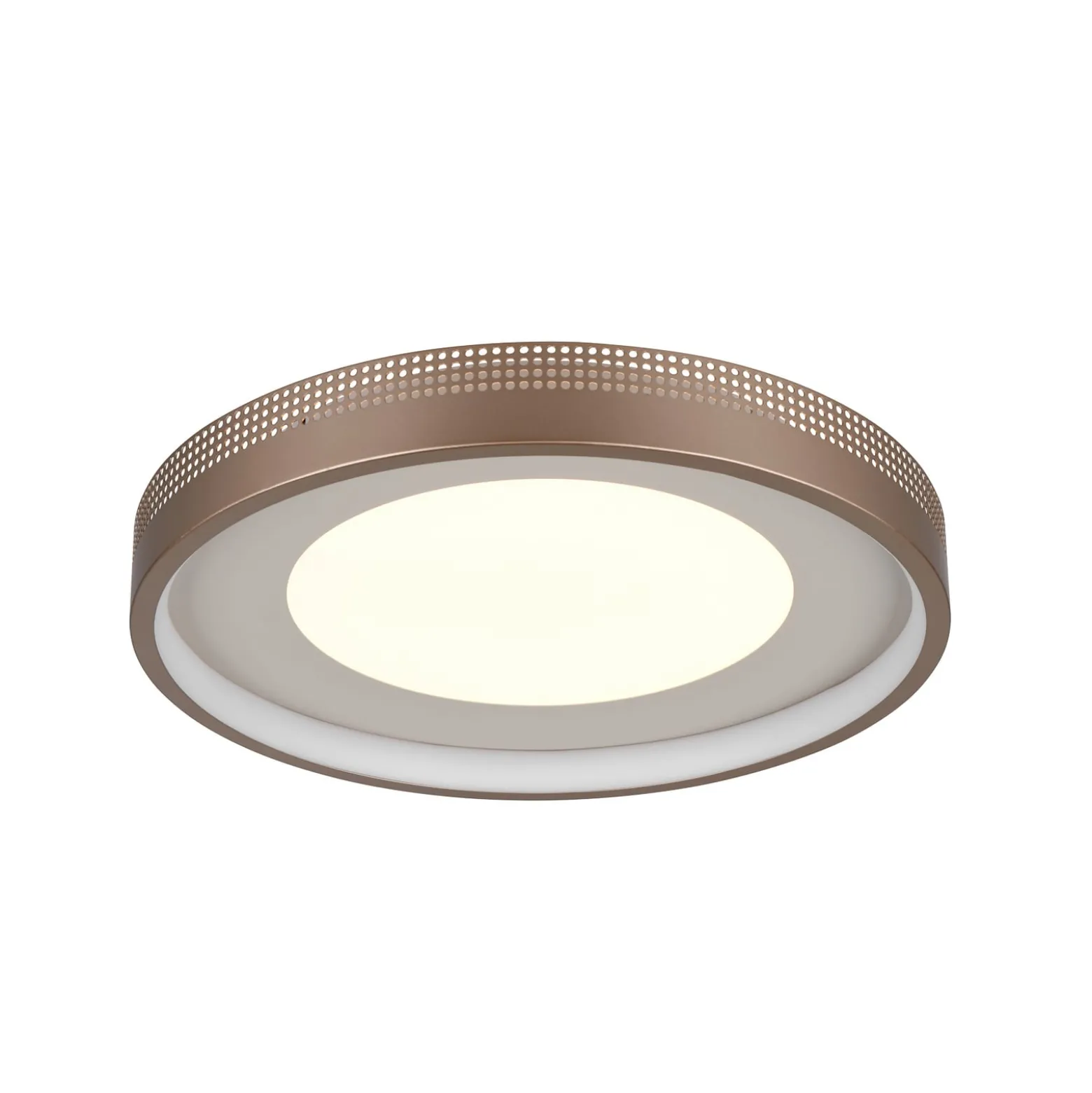 LED-Deckenlampe Solea, braun, Ø 40 cm, Kunststoff