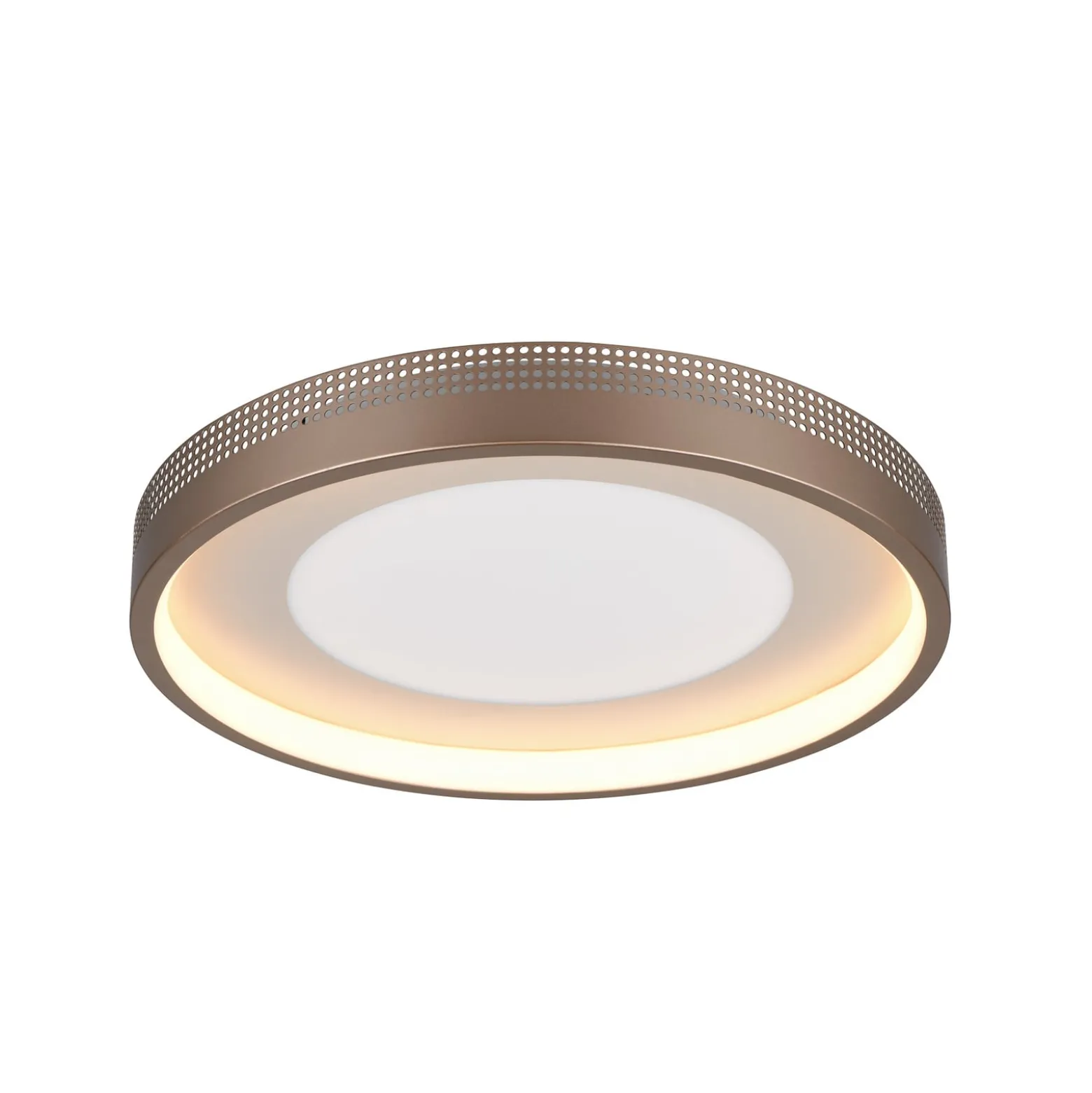 LED-Deckenlampe Solea, braun, Ø 40 cm, Kunststoff