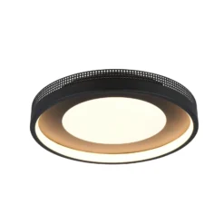 LED-Deckenlampe Solea, schwarz matt, Ø 40 cm, Kunststoff