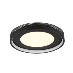 LED-Deckenlampe Solea, schwarz matt, Ø 40 cm, Kunststoff