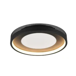LED-Deckenlampe Solea, schwarz matt, Ø 40 cm, Kunststoff