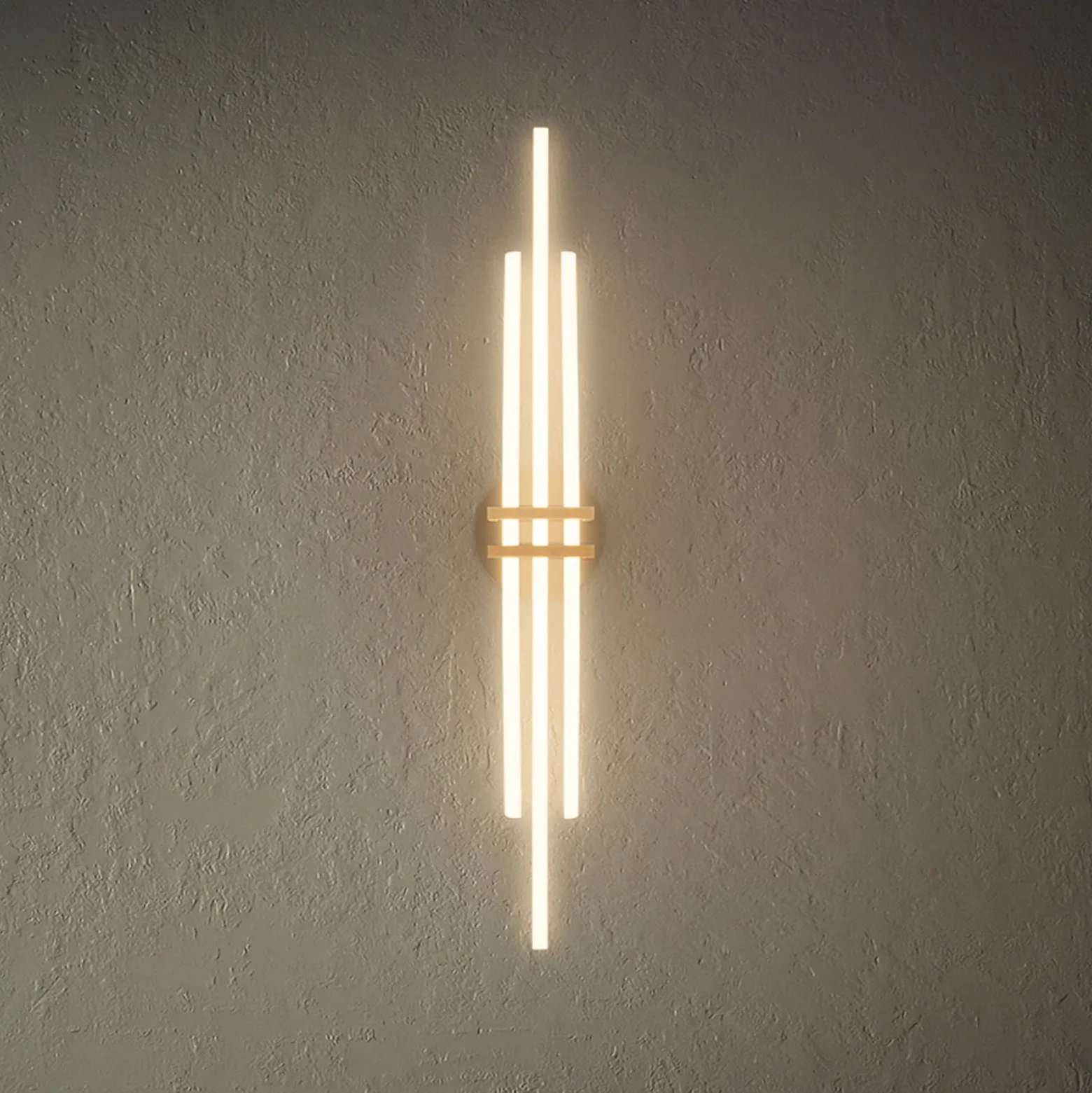 LED-Deckenlampe Tinka, holzfarben/schwarz, Länge 98 cm
