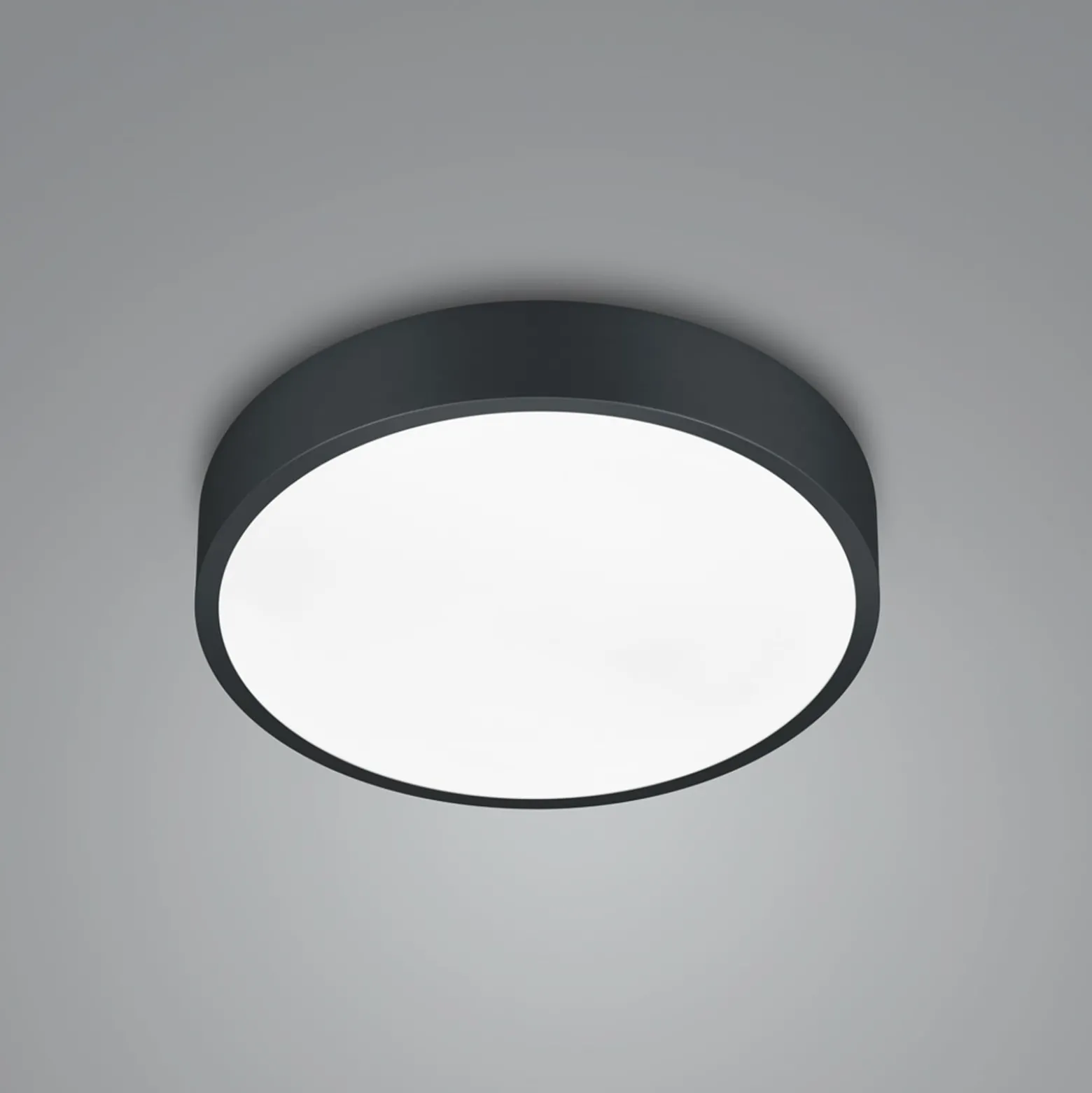 LED-Deckenlampe Waco, CCT, Ø 31 cm, schwarz matt